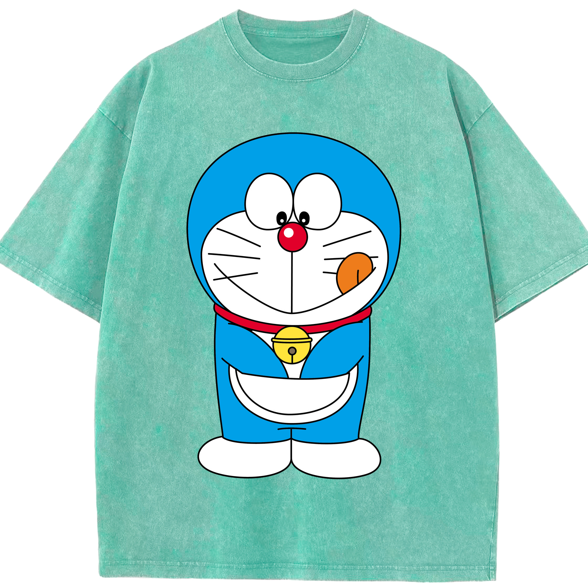 （画像用） ドラえもん Doraemon 綿100% ヴィンテージ風 半袖Tシャツ（フロントプリント）